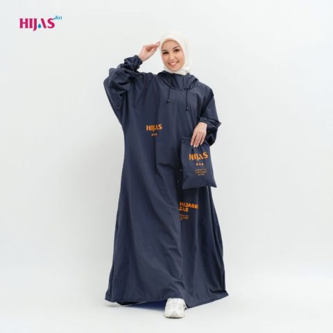 Hijasku Jas Hujan Gamis Wanita Muslimah Jumbo Pvc