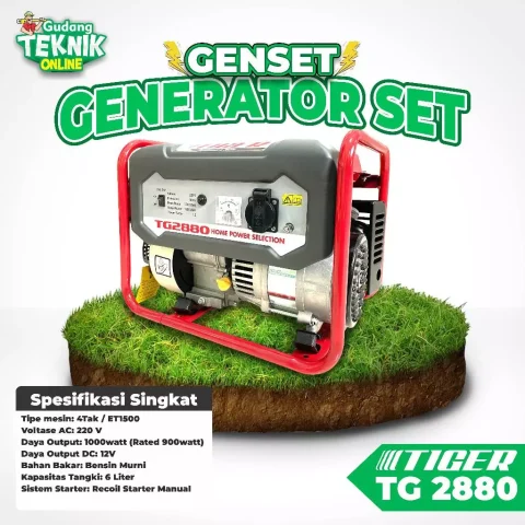 Genset Tiger TG2880 1000 Watt 4 Tak TG 2880