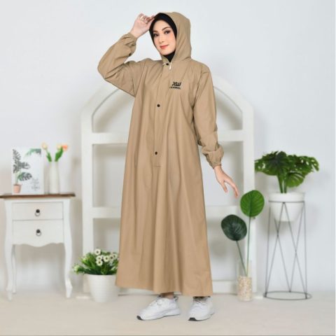 Xwin Raincoat Wanita, Jas Hujan Gamis Syar’i