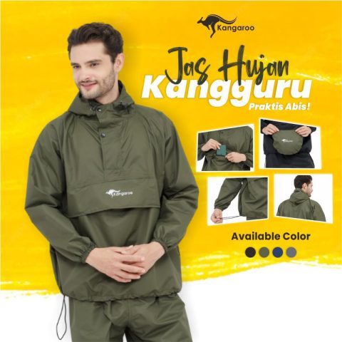 KANGAROO RAINCOAT Jas Hujan Kangguru Anti Bocor Jas