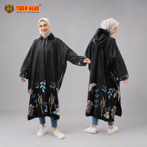 TIGER HEAD Jas Hujan Gamis Nabila + Celana Muat Big