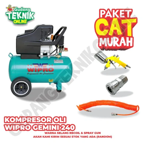 Kompresor Angin Udara 24L WIPRO GEMINI 240 1Hp