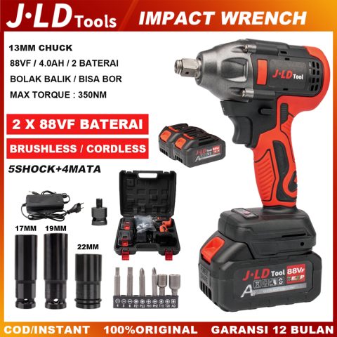 JLD 88VF Brushless Impact baterai 13MM Mesin bor