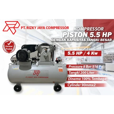 Kompresor Angin 5 HP RJC Compressor udara 4 Kw