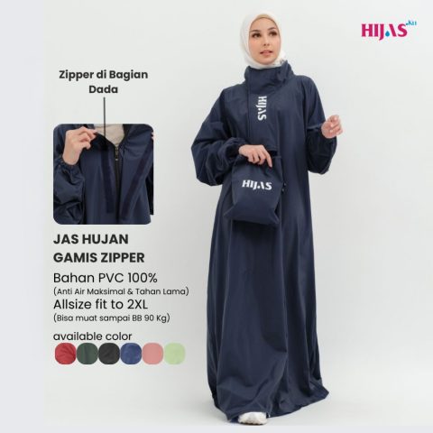 Hijasku Jas Hujan Gamis Wanita Muslimah Jumbo Syar’i