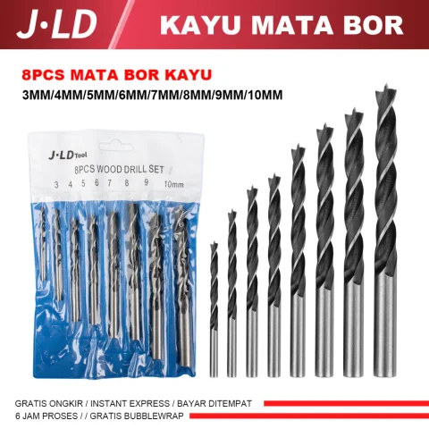 JLD kayu mata bor set bor kayu 5pc(4-10mm)