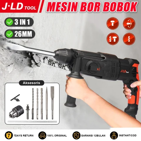 JLD Mesin Bor Bobok SDS Plus Rotary Hammer Drill 3