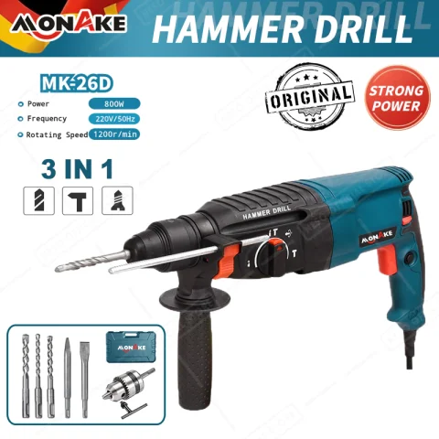 MONAKE Alat Jerman Mesin Bor Bobok 26mm Rotary