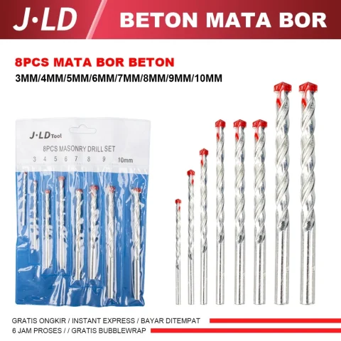 JLD mata bor beton set 5pcs or 8pcs 3-10mm bor bor