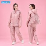 RAIN CITY Jas Hujan Setelan Ransel Wanita Aesthetic