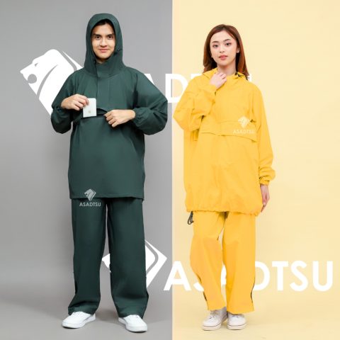ASADTSU Jas Hujan Kangguru Bahan PVC Setelan Dewasa
