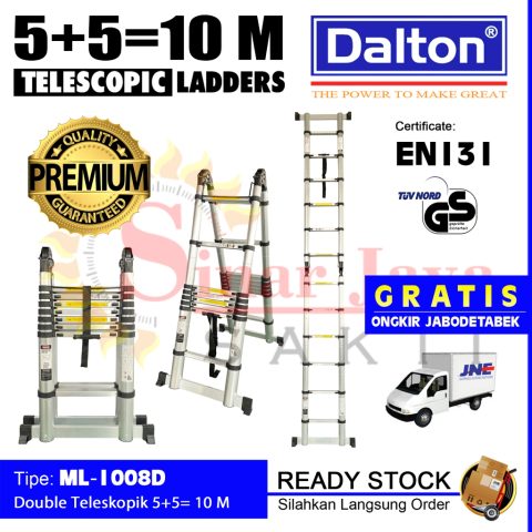 Dalton Tangga Lipat Teleskopik 5 + 5 = 10 Meter