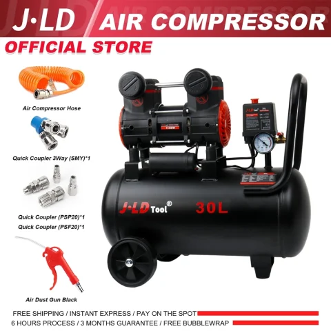 JLD 30L Mesin Kompresor Angin Listrik 8bar Tanpa Oli