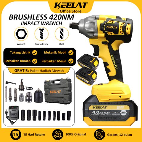 KEELAT KID005S 420N.M Brushless Mesin bor Impact
