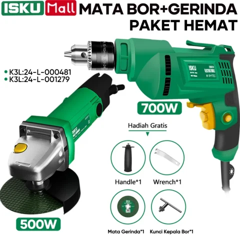 ISKU Mesin Bor Listrik 10mm 700W Bolak Balik &