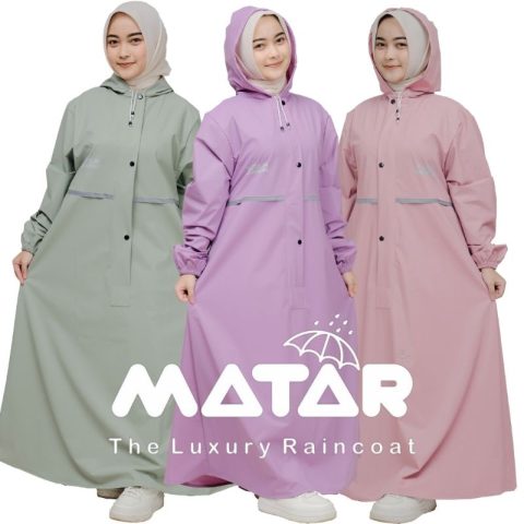 Matar Raincoat Wanita Jas Hujan Gamis Syar’i