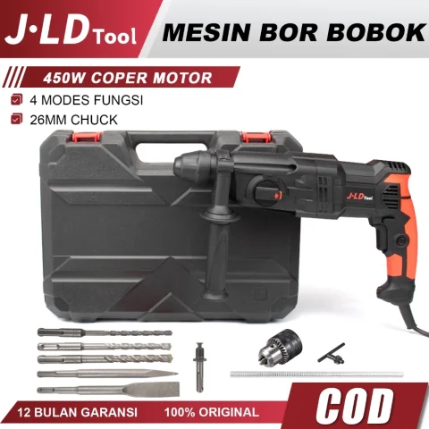 JLD Rotary Hammer Drill Mesin Bor Bobok Beton 3Mode