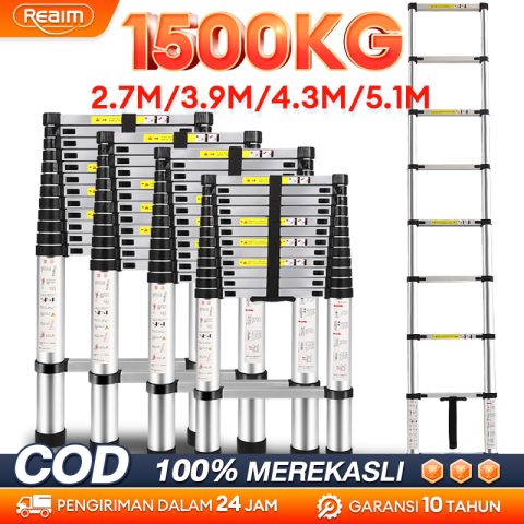 Reaim Tangga Lipat Aluminium 6 Meter Kualitas Tinggi