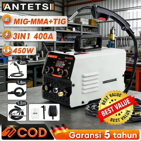 ANTETSI Mesin Las Inverter MIG 250 Listrik Trafo Las