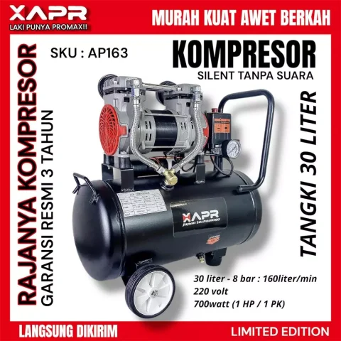 Kompresor 30 iter APR AP163 silent 1 HP 1pk 1000watt