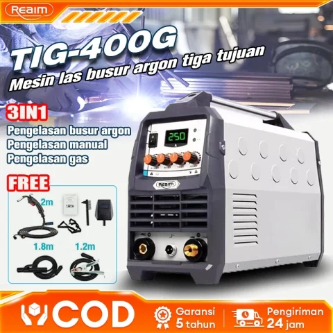 REAIM Mesin Las Inverter TIG-400G 160A 900 watt 3in1
