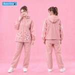 RAIN CITY Jas Hujan Setelan Ransel Wanita Lucu Pink