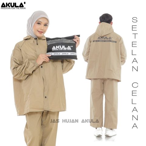 Jas Hujan AKULA ORIGINAL Setelan Celana Pria Wanita