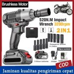 Impact Wrench 288V Brushless Baterai Semua motor