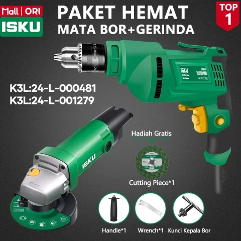 ISKU Paket Combo Hemat Mesin Bor Listrik 10mm