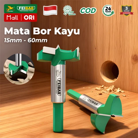 FEIBAO Mata Bor Pelubang Kayu 15mm, 60mm Pisau Bor