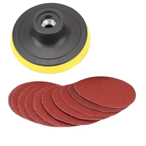 Paket Lengkap Tatakan Amplas Bulat 4inc + 10pcs