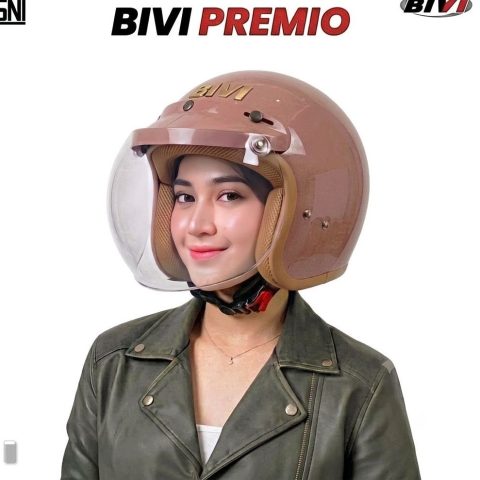 BIVI Helm Bogo Retro Premio Pria Wanita Dewasa SNI