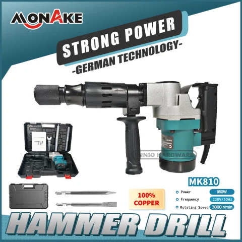 MONAKE Alat Jerman Rotary Hammer Drill Mesin Bor