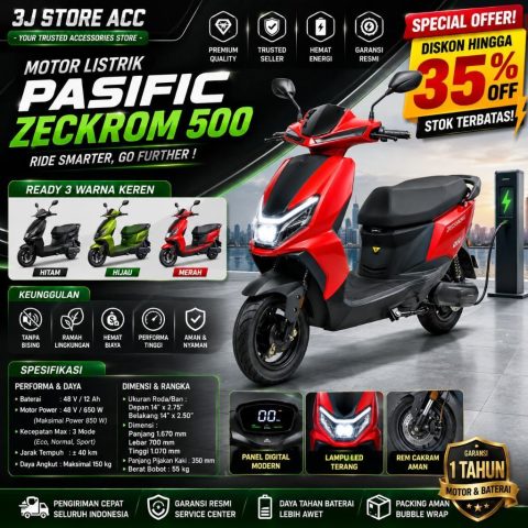 Motor Listrik Pacific Zeckrom 500 Sepeda 650W