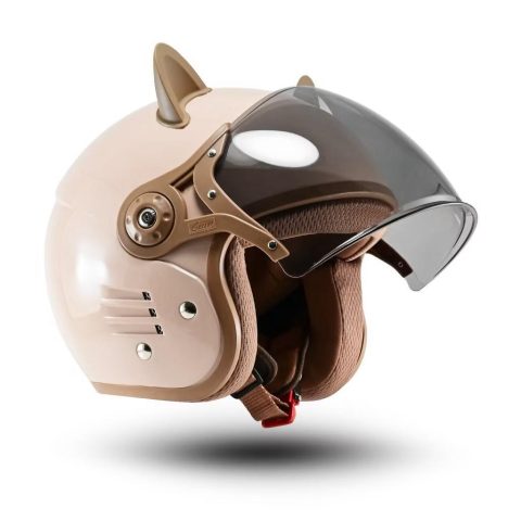 Helm Retro Pilot Full face Helem Rsix Wanita SNI
