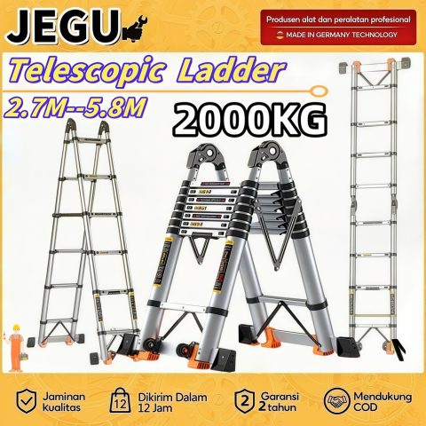 Tangga Lipat Aluminium Teleskopik Portabel Rumah