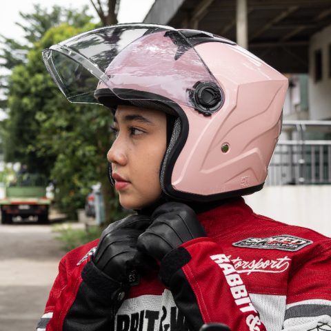 Helm Bipplast VOLTIX Helem Half Face SNI Visor Kaca