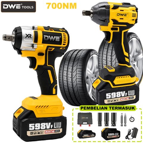 DWE Cordless Impact Wrench Brushless baterai Mobil