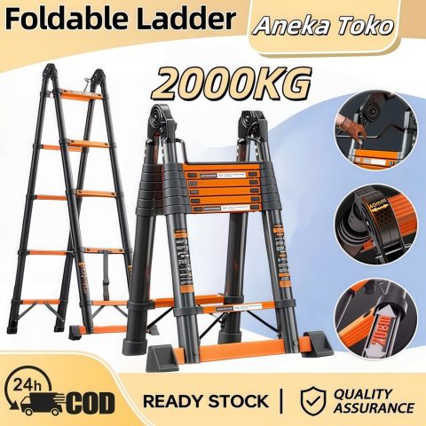 JEGU Tangga Lipat Aluminium Teleskopik 5.8M