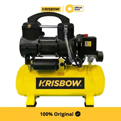 Krisbow Kompresor Angin 1 Hp 6 ltr 8 Bar 1 Phase