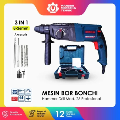 Bonchi Rotary Hammer 26mm Drill - Mesin Bor SDS + 26