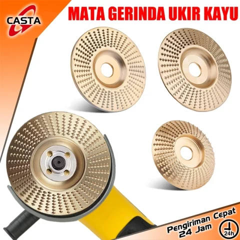 CASTA Mata Gerinda Serut Kayu Rata Cembung 4 Inch