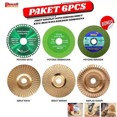 PAKET HEMAT 6PCS Mata Gerinda Kayu Carving Saw