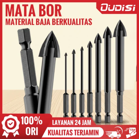 Mata bor baja keras ori 3mm-12mm mata bor serbaguna