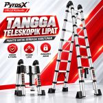PyrosX Tangga Teleskopik Aluminium Portabel Lipat 6