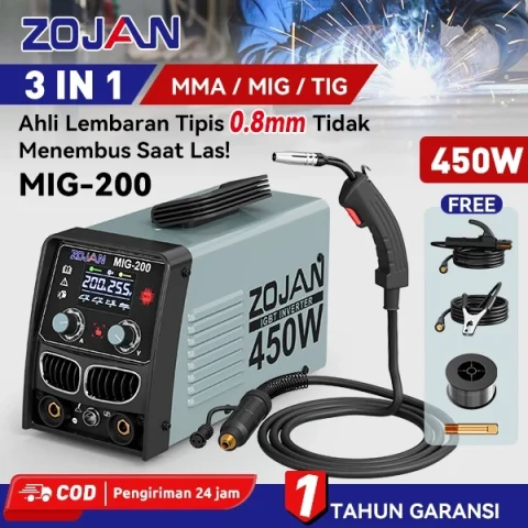 ZOJAN Mesin Las Cerdas 3IN1 450W Inverter IGBT las