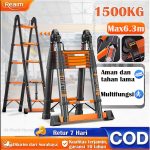 REAIM Tangga Lipat Aluminium 6M Teleskopik Portabel