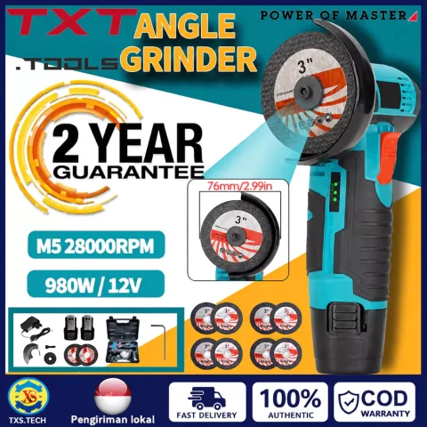 Mesin Gerinda tangan Cordless Brushless 3inch