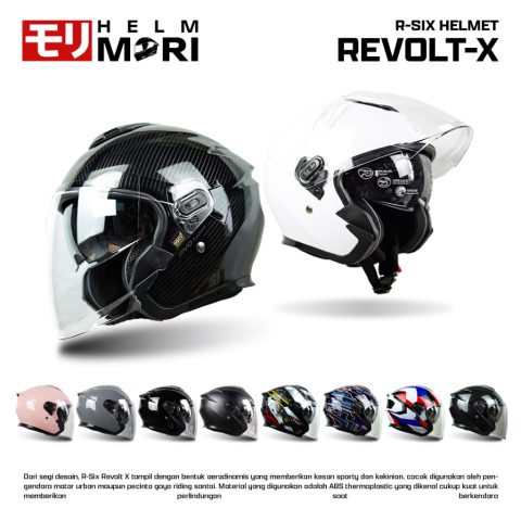 HELMMORI Helm Rsix Revolt X Motorcycle Double Visor