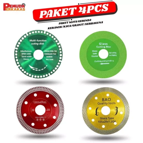 Paket Murah 4pcs Mata Gerinda Turbo Batik Pemotong